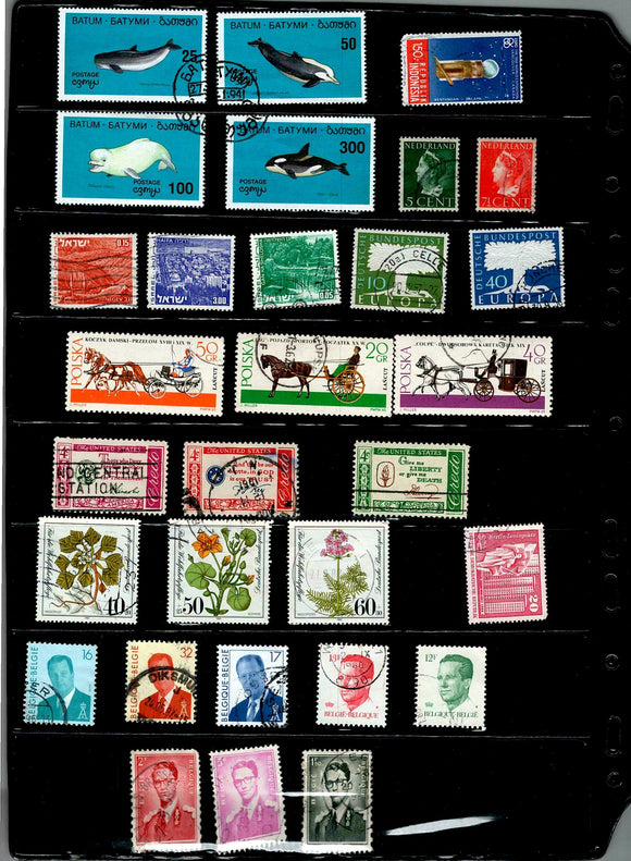 D 125 WORLD WIDE USED 30 STAMPS PER STAMP RS 2, TOTAL RS 60