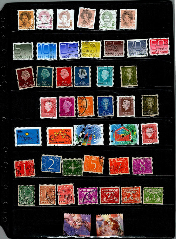 D 127 NEDERLAND USED 45 STAMPS PER STAMP RS 2, TOTAL RS 90