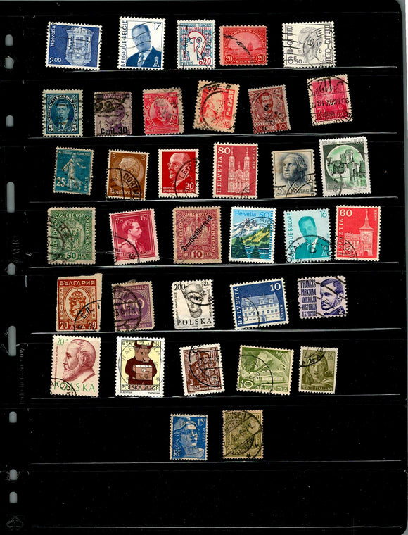 D 172 WORLD WIDE USED 35 STAMPS, PER STAMPS RS 2, TOTAL RS 70