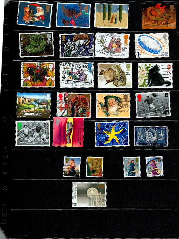 D 170 GB USED 25 STAMPS, PER STAMPS RS 2, TOTAL RS 50