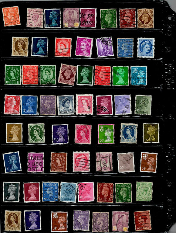 D 174 WORLD WIDE USED 60 STAMPS, PER STAMPS RS 2, TOTAL RS 120
