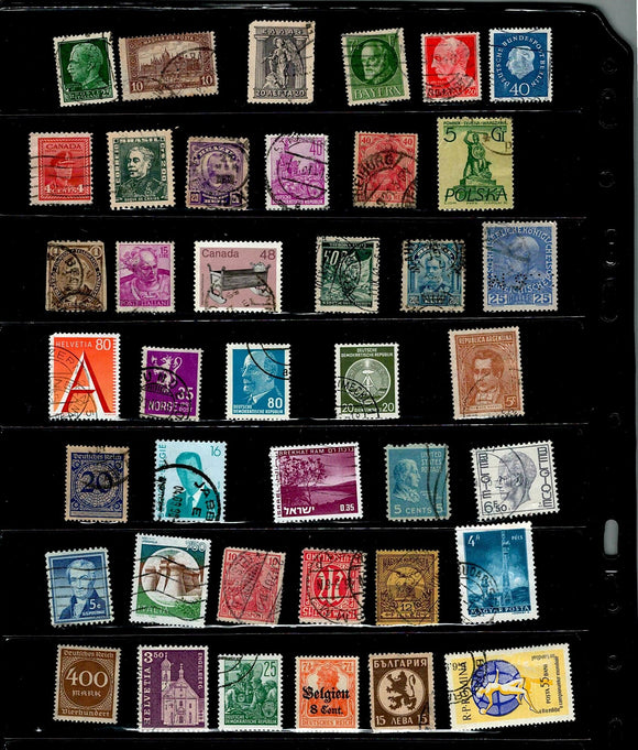D 199 WORLD WIDE USED 40 STAMPS, PER STAMPS RS 2 , TOTAL RS 80