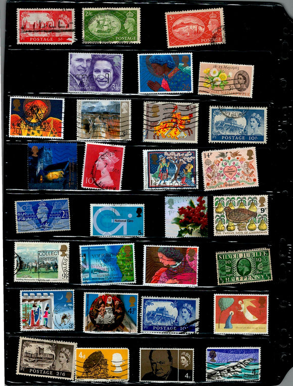 D 158 GB USED 30 STAMPS, PER STAMPS RS 2, TOTAL RS 60