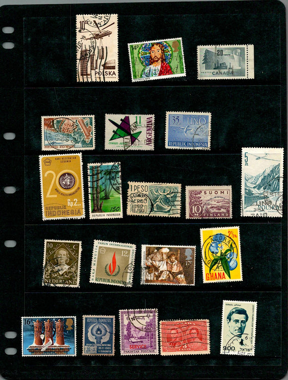 D 176 WORLD WIDE USED 20 STAMPS, PER STAMPS RS 2, TOTAL RS 40