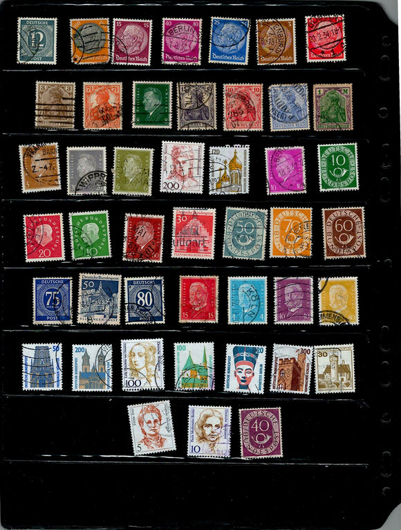 D 135 GERMAN USED 45 STAMPS PER STAMP RS 2, TOTAL RS 90