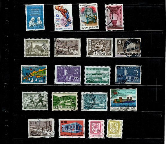 D 219 SUOMI FINLAND USED 20 STAMPS PER STAMP RS 2, TOTAL RS 40