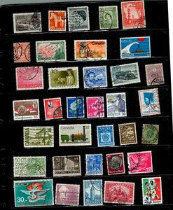 D 204 WORLD WIDE USED 35 STAMPS, PER STAMPS RS 2 , TOTAL RS 70