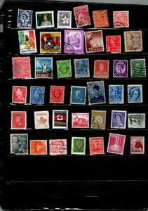 D 139 WORLD WIDE USED 40 STAMPS PER STAMP RS 2, TOTAL RS 80