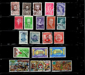 D 220 PHILIPPINES USED 20 STAMPS PER STAMP RS 2, TOTAL RS 40