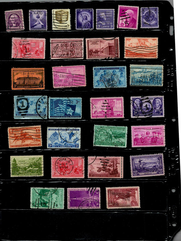 D 140 US USED 30 STAMPS PER STAMP RS 2, TOTAL RS 60