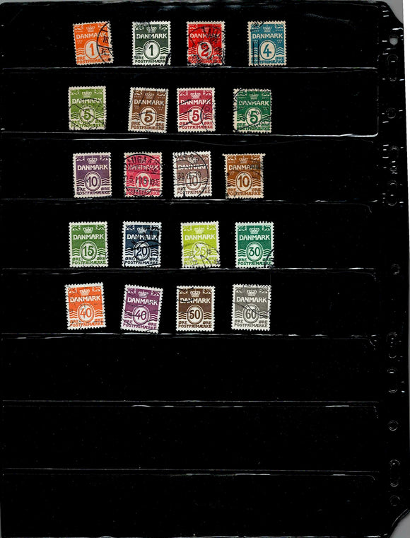 D 191 DANMARK USED 20 STAMPS, PER STAMPS RS 2, TOTAL RS 40