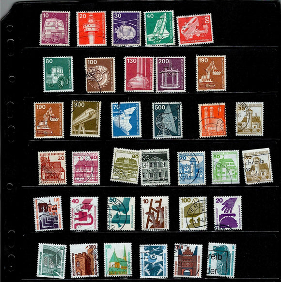 D 206 GERMAN USED 35 STAMPS, PER STAMPS RS 2 , TOTAL RS 70