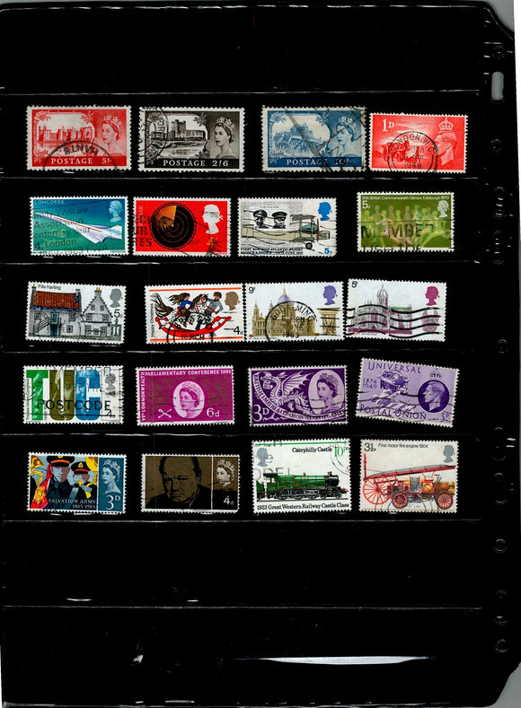 D 193 GB USED 20 STAMPS, PER STAMPS RS 2, TOTAL RS 40