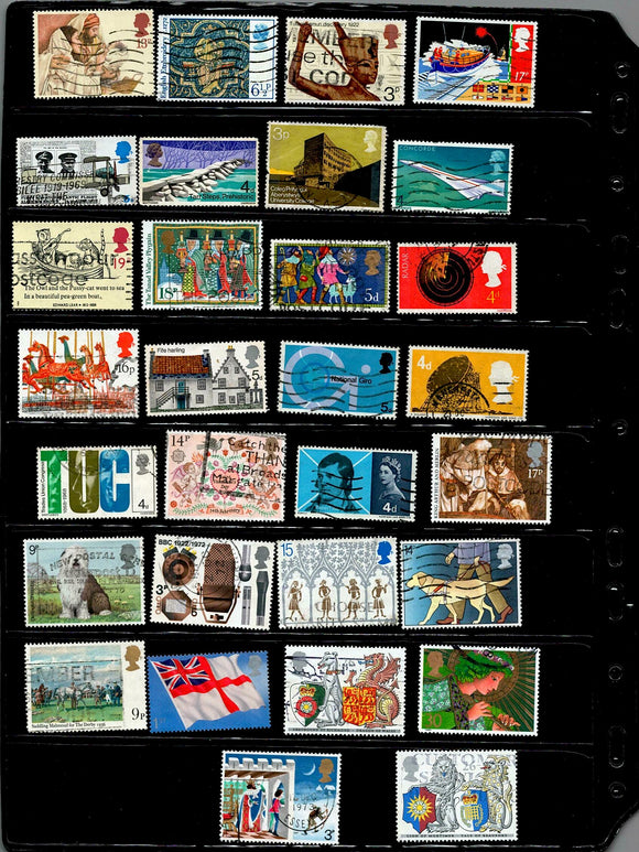 D 168 GB USED 30 STAMPS, PER STAMPS RS 2, TOTAL RS 60